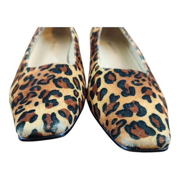 Karen Scott Jilly womens sz 7m leopard animal print pump heel square toe - Picture 5 of 12